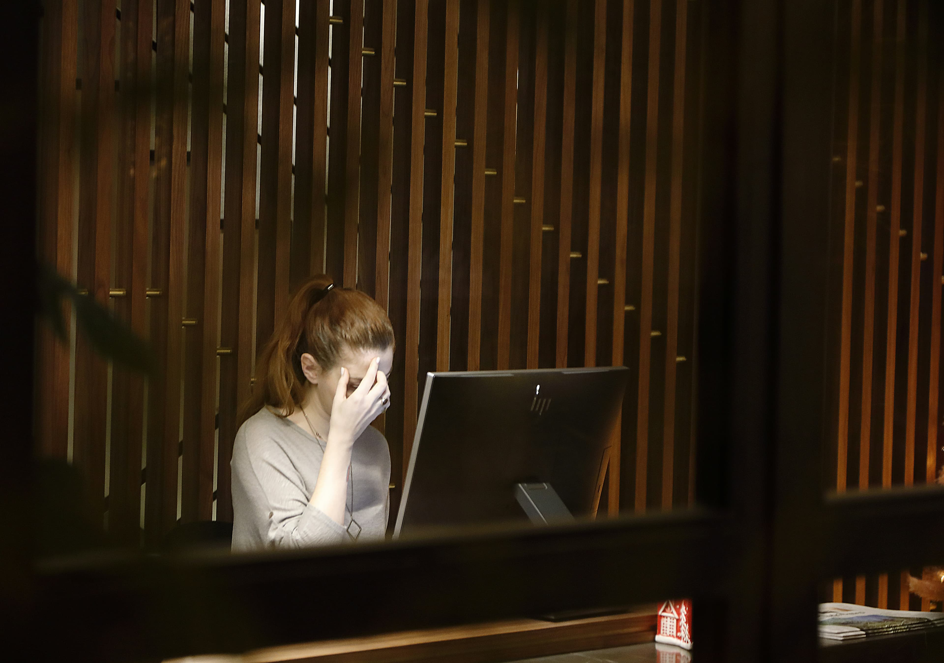 Person working at organized desk